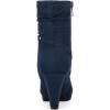 imageAllegra K Womens Ankle Zip Platform High Heel Mid Calf BootsNavy Blue