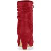 imageAllegra K Womens Ankle Zip Platform High Heel Mid Calf BootsRed
