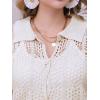 imageAllegra K Womens Beach Cover Up Button Down Short Sleeve Crochet Hollow Out Summer OutfitsApricot