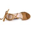 imageAllegra K Womens Block Heeled Lace Up SandalsBrown