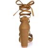 imageAllegra K Womens Block Heeled Lace Up SandalsBrown