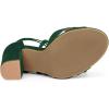 imageAllegra K Womens Block Heeled Lace Up SandalsGreen
