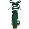 imageAllegra K Womens Block Heeled Lace Up SandalsGreen