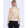 imageAllegra K Womens Bomber Jacket Satin Long Sleeve Zipper Floral Print Casual Fall Coat with Pocket Winter OutwearApricot Blue