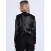 imageAllegra K Womens Bomber Jacket Satin Long Sleeve Zipper Floral Print Casual Fall Coat with Pocket Winter OutwearBlacks
