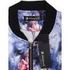 imageAllegra K Womens Bomber Jacket Satin Long Sleeve Zipper Floral Print Casual Fall Coat with Pocket Winter OutwearBlue