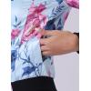 imageAllegra K Womens Bomber Jacket Satin Long Sleeve Zipper Floral Print Casual Fall Coat with Pocket Winter OutwearLight Blue