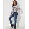 imageAllegra K Womens Bomber Jacket Satin Long Sleeve Zipper Floral Print Casual Fall Coat with Pocket Winter OutwearSky Blue