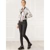 imageAllegra K Womens Bomber Jacket Satin Long Sleeve Zipper Floral Print Casual Fall Coat with Pocket Winter OutwearWhite