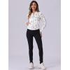 imageAllegra K Womens Bomber Jacket Satin Long Sleeve Zipper Floral Print Casual Fall Coat with Pocket Winter OutwearWhite Red