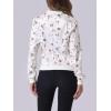 imageAllegra K Womens Bomber Jacket Satin Long Sleeve Zipper Floral Print Casual Fall Coat with Pocket Winter OutwearWhite Red
