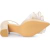 imageAllegra K Womens Bow Heels Closed Toe Chunky Heel Pumps SandalsBeige