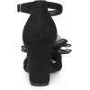 imageAllegra K Womens Bow Heels Closed Toe Chunky Heel Pumps SandalsBlack