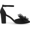 imageAllegra K Womens Bow Heels Closed Toe Chunky Heel Pumps SandalsBlack