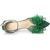 imageAllegra K Womens Bow Heels Closed Toe Chunky Heel Pumps SandalsGreen