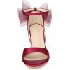 imageAllegra K Womens Bow Shoes Open Toe Chunky Heel SandalsBurgundy