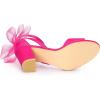 imageAllegra K Womens Bow Shoes Open Toe Chunky Heel SandalsFuchsia