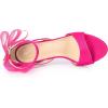 imageAllegra K Womens Bow Shoes Open Toe Chunky Heel SandalsFuchsia