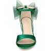 imageAllegra K Womens Bow Shoes Open Toe Chunky Heel SandalsGreen
