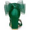 imageAllegra K Womens Bow Shoes Open Toe Chunky Heel SandalsGreen