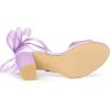 imageAllegra K Womens Bow Shoes Open Toe Chunky Heel SandalsPurple