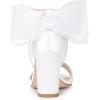 imageAllegra K Womens Bow Shoes Open Toe Chunky Heel SandalsWhite
