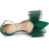 imageAllegra K Womens Bow Tie Ankle Strap Stiletto High Heels PumpsGreen