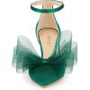 imageAllegra K Womens Bow Tie Ankle Strap Stiletto High Heels PumpsGreen