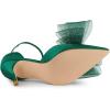 imageAllegra K Womens Bow Tie Ankle Strap Stiletto High Heels PumpsGreen
