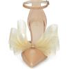 imageAllegra K Womens Bow Tie Ankle Strap Stiletto High Heels PumpsNude