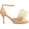 imageAllegra K Womens Bow Tie Ankle Strap Stiletto High Heels PumpsNude