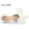 imageAllegra K Womens Bow Tie Ankle Strap Stiletto High Heels PumpsWhite