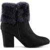 imageAllegra K Womens Christmas Faux Fur Chunky Heel Ankle BootsBlack