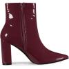 imageAllegra K Womens Chunky Heel Pointed Toe Zipper Ankle BootsBurgundy