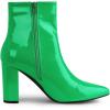 imageAllegra K Womens Chunky Heel Pointed Toe Zipper Ankle BootsGreen