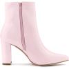 imageAllegra K Womens Chunky Heel Pointed Toe Zipper Ankle BootsPink