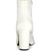 imageAllegra K Womens Chunky Heel Pointed Toe Zipper Ankle BootsWhite