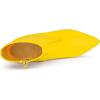 imageAllegra K Womens Chunky Heel Pointed Toe Zipper Ankle BootsYellow