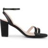 imageAllegra K Womens Chunky Heel Raffia Heels Bohemia Square Toe Slingback Strappy Linen SandalsBlack