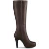 imageAllegra K Womens Chunky Heel Round Toe Platform Knee High BootsCoffee