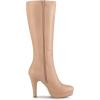 imageAllegra K Womens Chunky Heel Round Toe Platform Knee High BootsNude