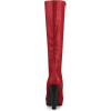 imageAllegra K Womens Chunky Heel Round Toe Platform Knee High BootsRed