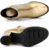 imageAllegra K Womens Chunky High Heel Platform Ankle BootsGold