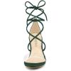 imageAllegra K Womens Clear Strap Block Heels Lace Up Heels SandalsLight Green