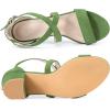imageAllegra K Womens Crisscross Ankle Strap Block Heel SandalsOlive Green