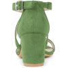 imageAllegra K Womens Crisscross Ankle Strap Block Heel SandalsOlive Green