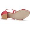 imageAllegra K Womens Crisscross Ankle Strap Block Heel SandalsRed