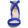imageAllegra K Womens Crisscross Ankle Strap Block Heel SandalsRoyal Blue
