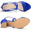 imageAllegra K Womens Crisscross Ankle Strap Block Heel SandalsRoyal Blue