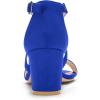 imageAllegra K Womens Crisscross Ankle Strap Block Heel SandalsRoyal Blue